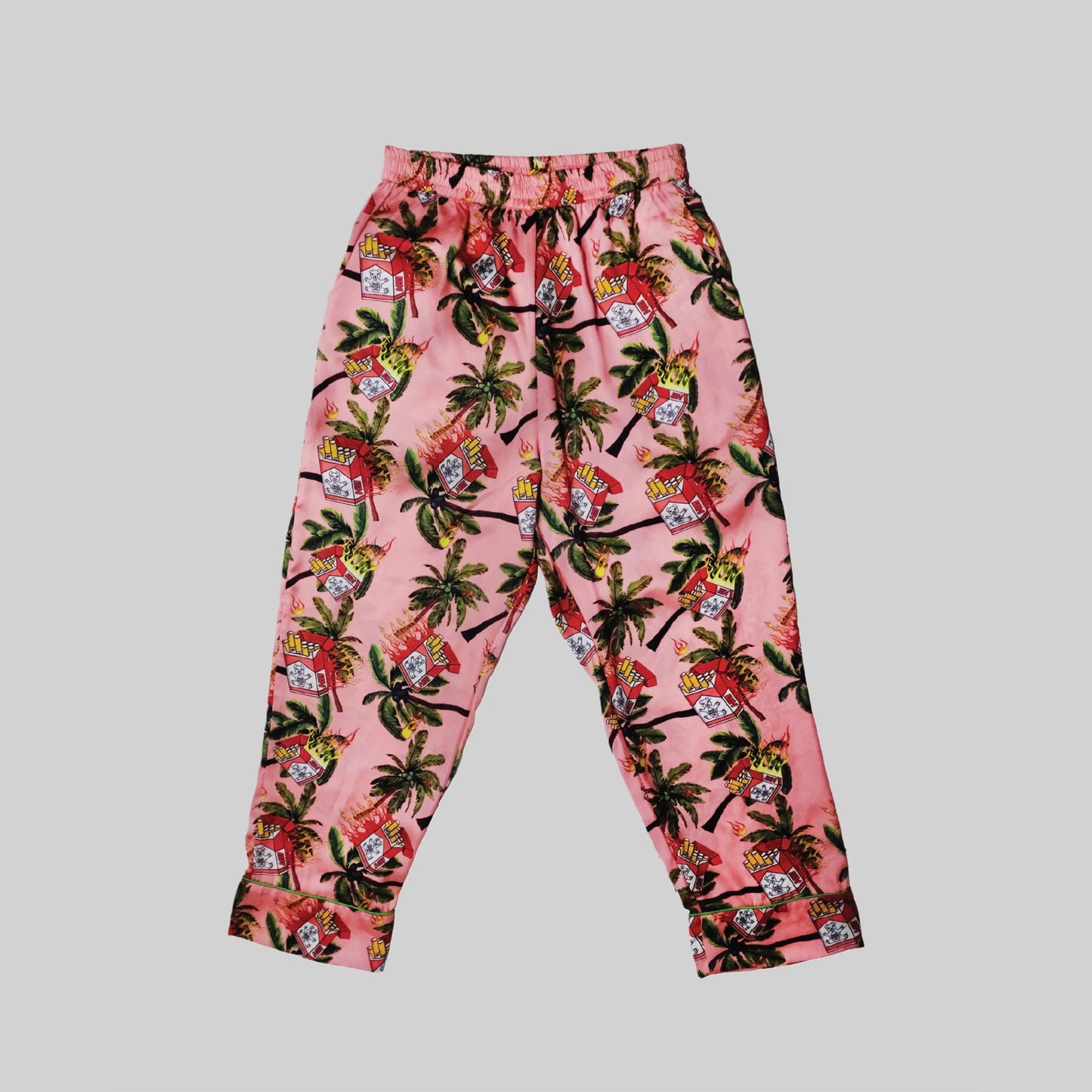 SILK PAJAMA PRINTED PINK