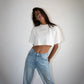 Cropped exposed tee