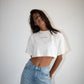 Cropped exposed tee