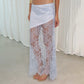 Lace Blue Maxi Skirt