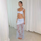 Lace Blue Maxi Skirt