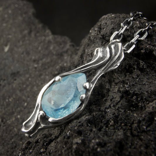 "Aquamarine drop" pendant