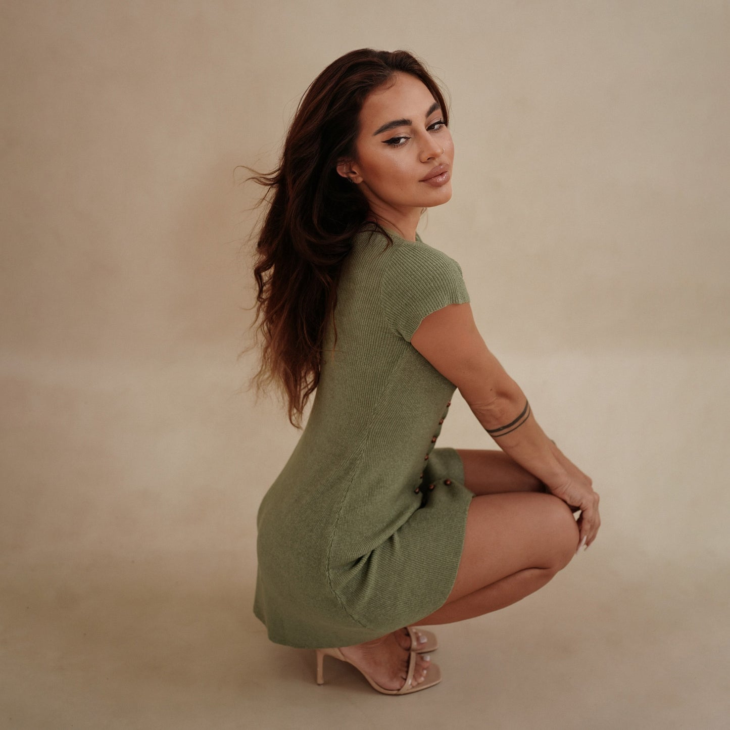 LOLI DRESS IN OLIVE