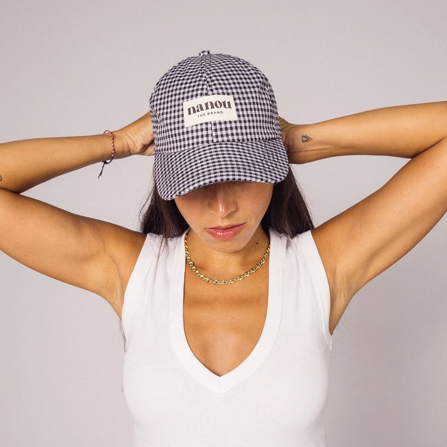Nanou cap Vichy Black