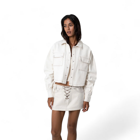 Ivory oversized jacket