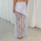 Lace Blue Maxi Skirt