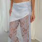 Lace Blue Maxi Skirt