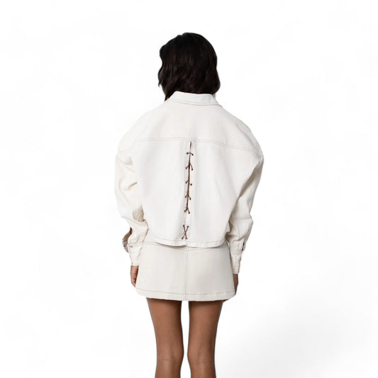 Ivory oversized jacket