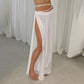 Silk Slit Pants