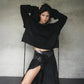 Cotton top with long sleeves Black