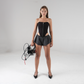 Long U Corset Black