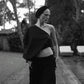 POPLIN TOP IN BLACK