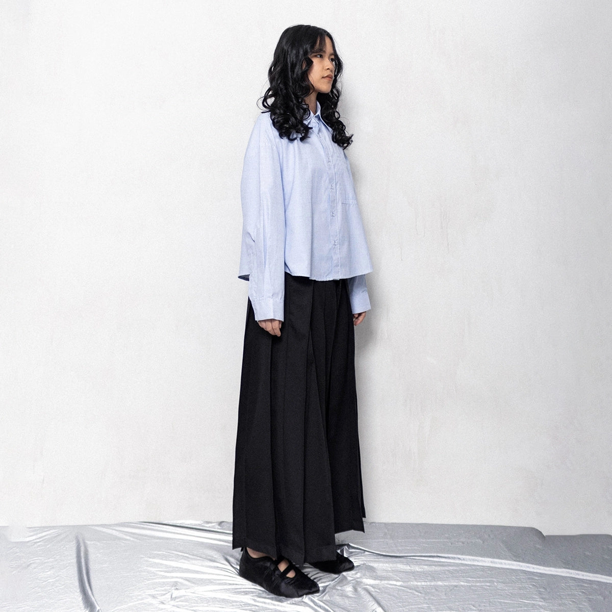 CUBICAL BOXY SHIRT LIGHT BLUE