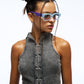 Blue Rectangle Sunglasses