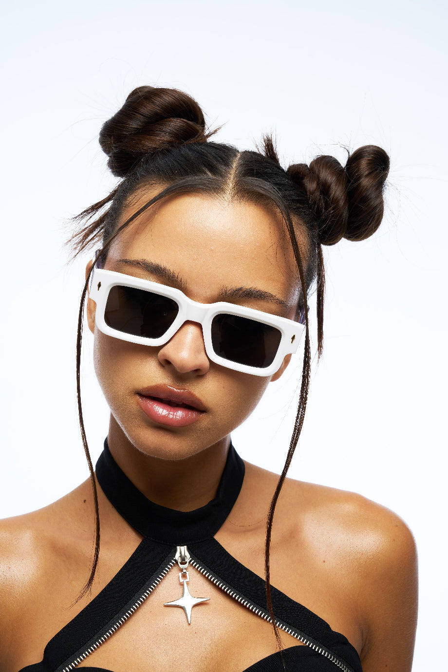 White Retro Sunglasses
