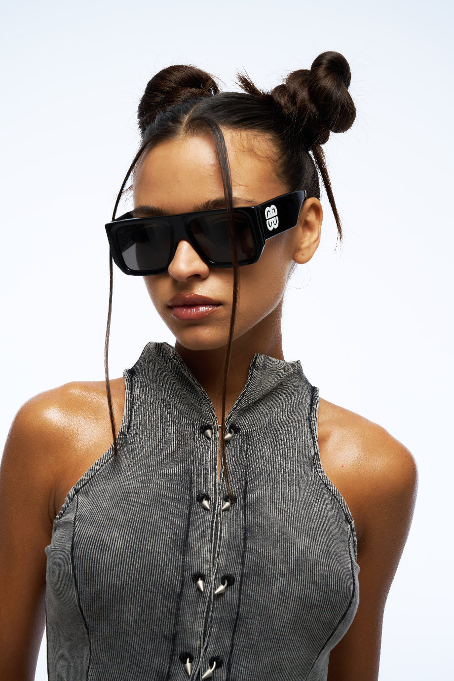 Black Rectangle Sunglasses