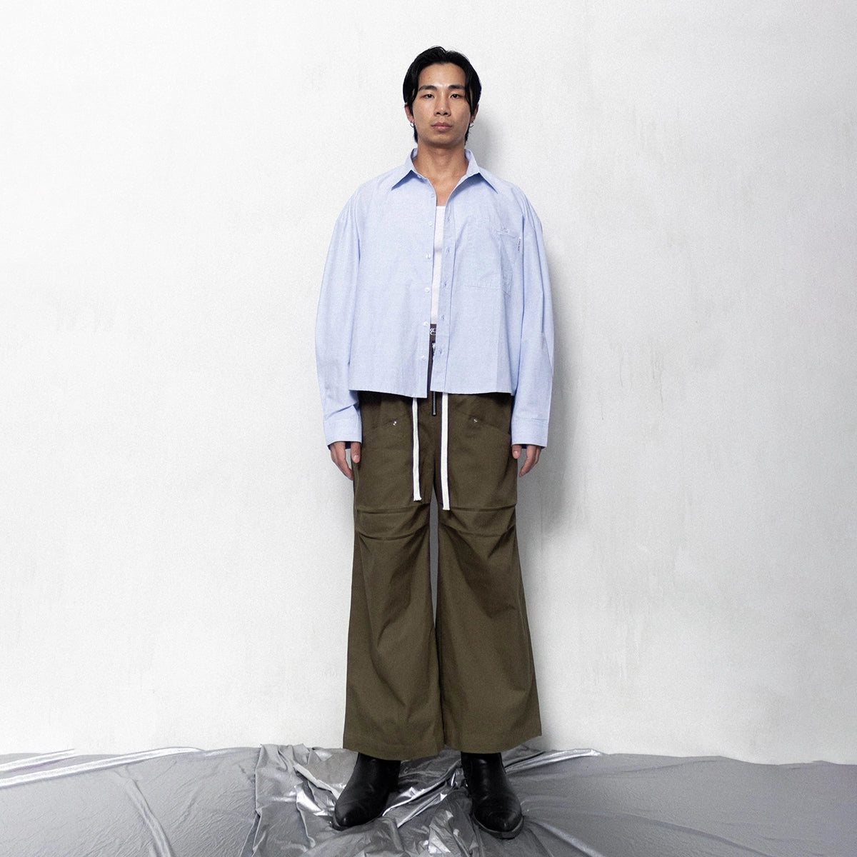 CUBICAL BOXY SHIRT LIGHT BLUE