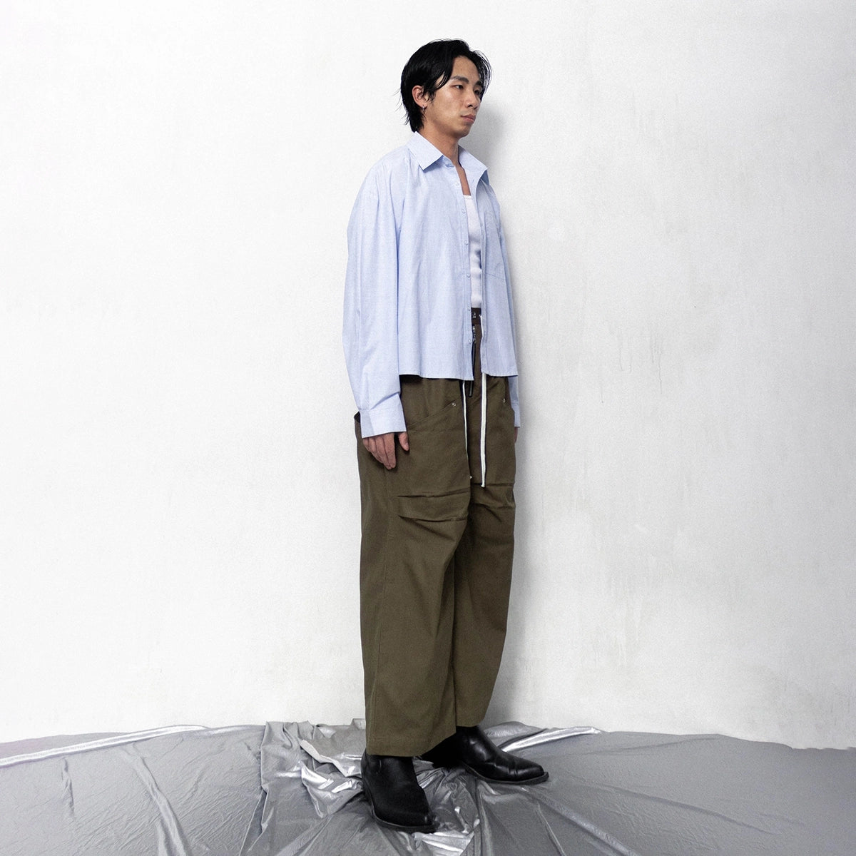 CUBICAL BOXY SHIRT LIGHT BLUE
