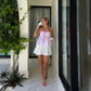 LANA TOP PINK STRIPE