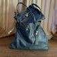 Mini weekender grey-blue bag with strap