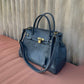 Mini weekender grey-blue bag with strap