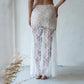 Lace Beige Maxi Skirt