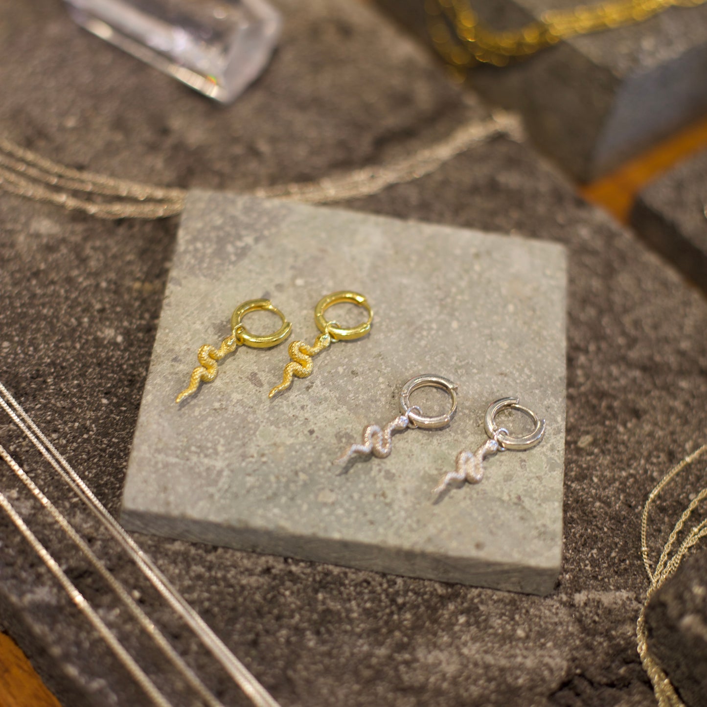 Snake earrings GOLD-VERMEIL
