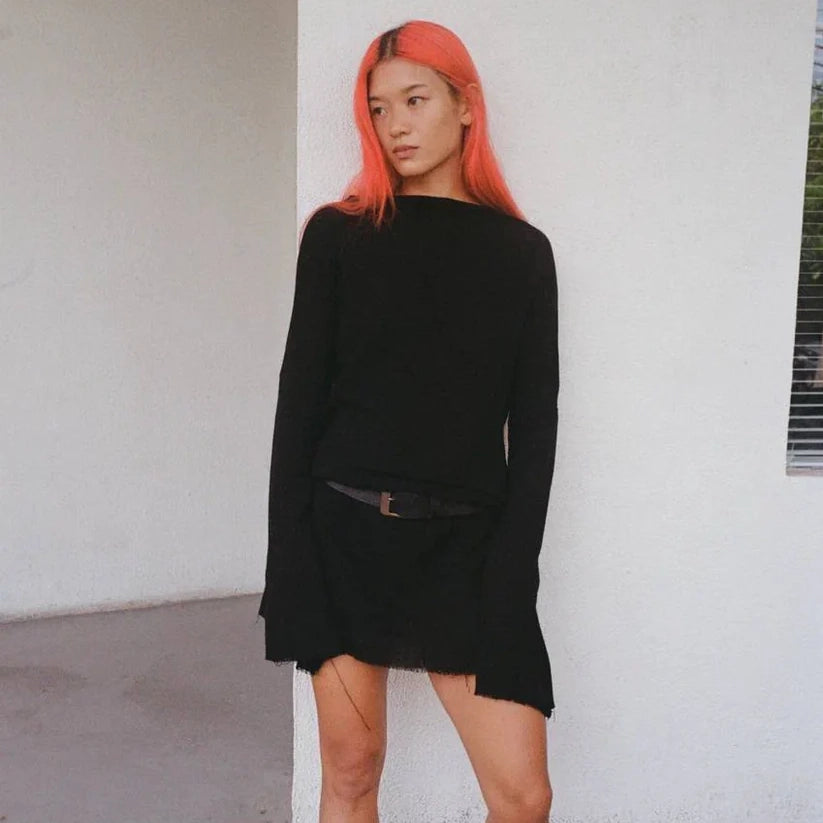 COTTON DRESS IN BLACK
