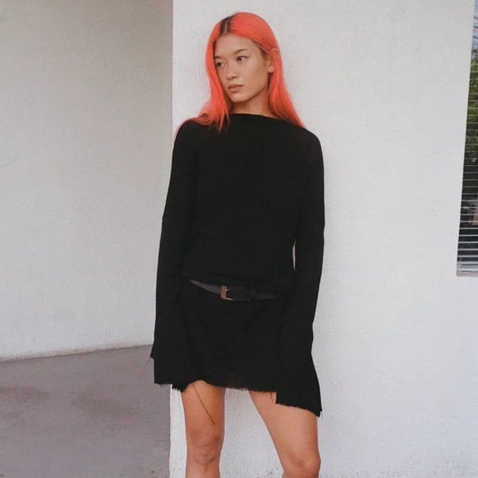 COTTON DRESS IN BLACK