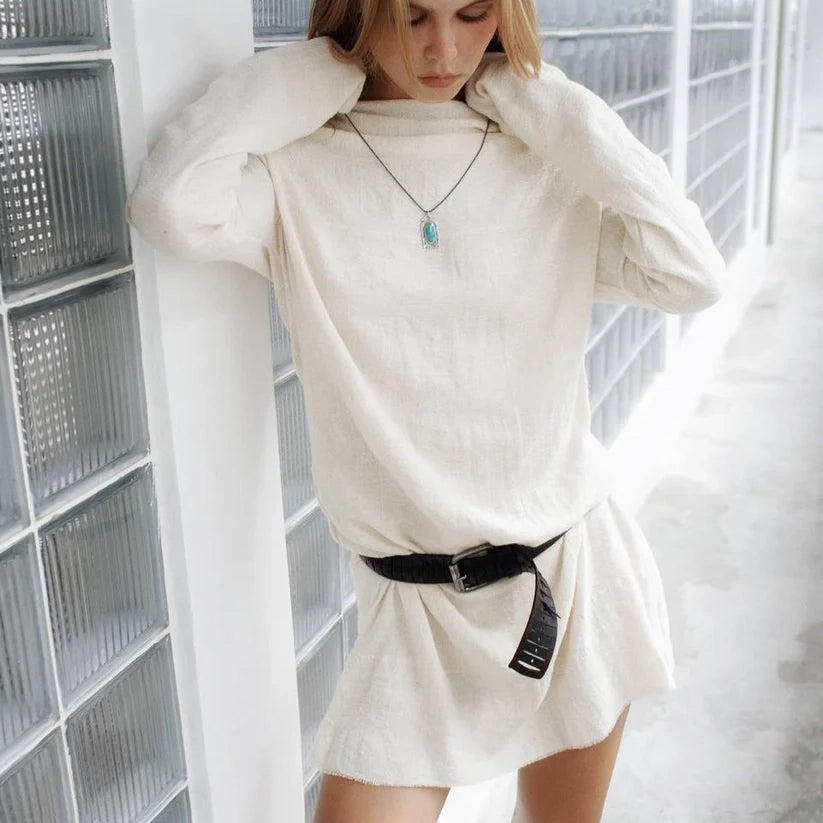 COTTON DRESS IN WHITE