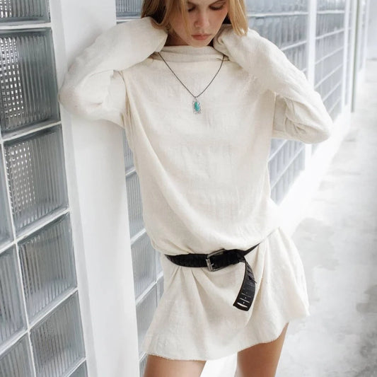 COTTON DRESS IN WHITE