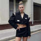 Crop Blazer Black