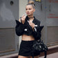 Crop Blazer Black