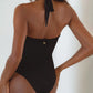 Iliana Swimwear Cross-Over One Piece In Black
