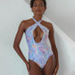 Iliana Swimwear Cross-Over One Piece In Botanica