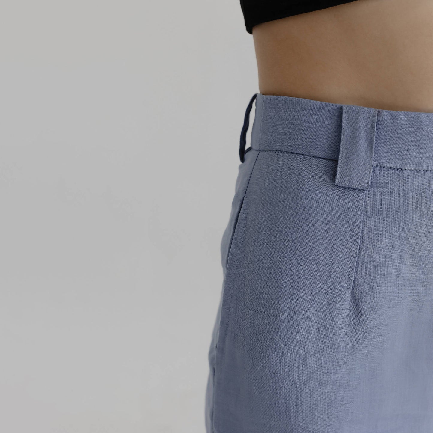 Linen pants light blue - hedonist.bali