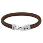 Cognac Leather Bracelet - Lobster Lock - IKKU Jewelry