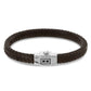 Brown Leather Bracelet - Pusher Lock - IKKU Jewelry