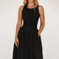 Lucciola Smocked Cotton Midi Dress In Black