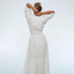 Lucienne Smoked Linen Maxi Dress In White