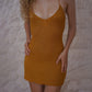 MOANA SHORT DRESS IN MUSTARD