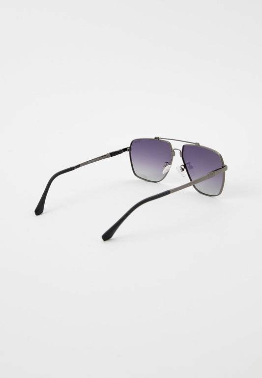 Gunmetal Aviator Sunglasses