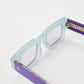 Blue Rectangle Sunglasses
