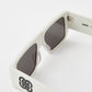 White Rectangle Sunglasses