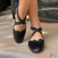 Mangrove Leather Flats In Black
