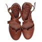 Mangrove Leather Flats In Brown