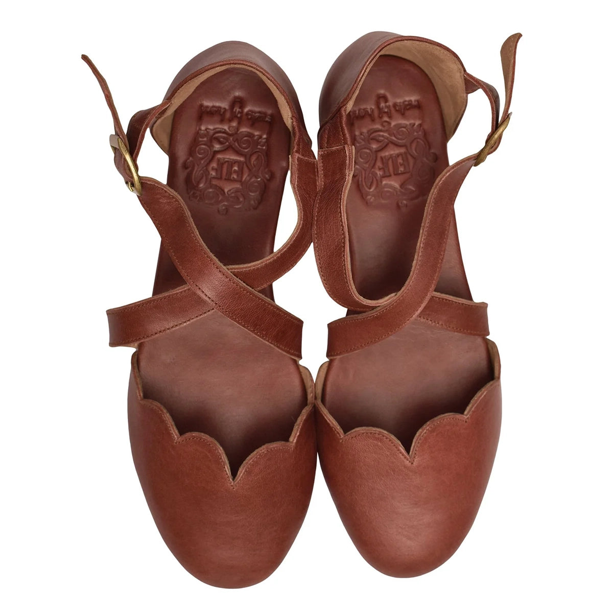 Mangrove Leather Flats In Brown