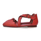 Mangrove Leather Flats In Red