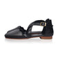 Mangrove Leather Flats In Black