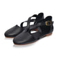 Mangrove Leather Flats In Black